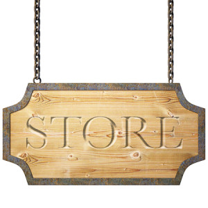 old style store sign