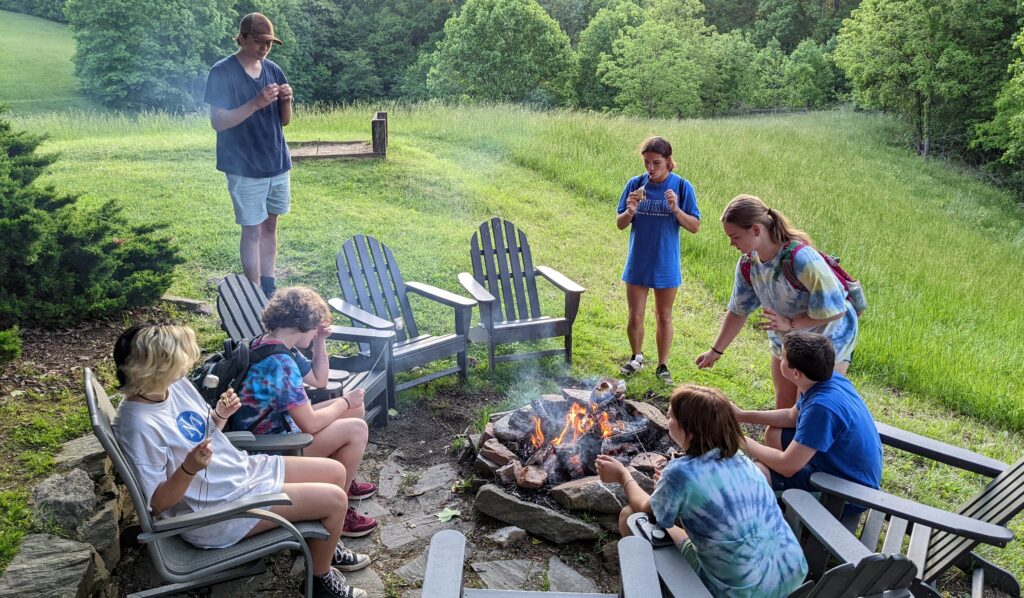 Bonfire s'mores at Earthshine