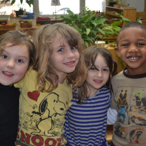 4 children looking into the camera