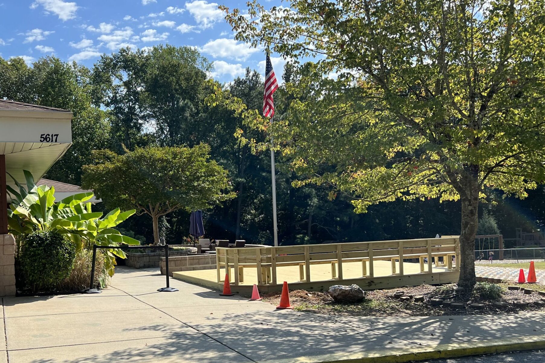 front carpool area of The New School Montessori Center